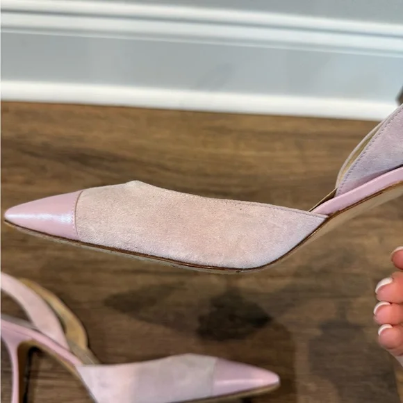 Manolo Blahnik Pink Slingback Heels - Picture 7 of 13